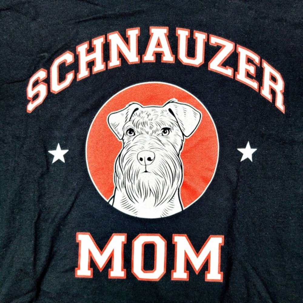 Schnauzer Mom Womans‎ T Shirt Navy Blue Size XL  - Port & Company